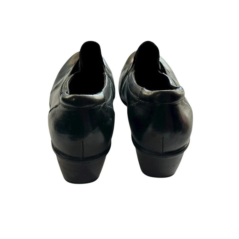 Clarks Bendables Black Leather Slip On Loafer Shoes Women's Size‎ 9M